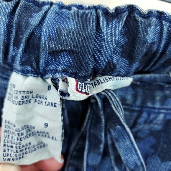 VTG Denim Floral Print Midi Skirt W/Drawstring Waist 8 Blue - Picture 3 of 15